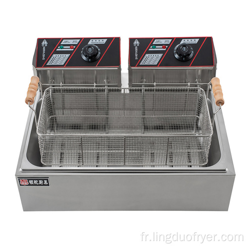 acier inoxydable de haute qualité 12L Single Basket Electric Fryer Professional Kitchen Equipment